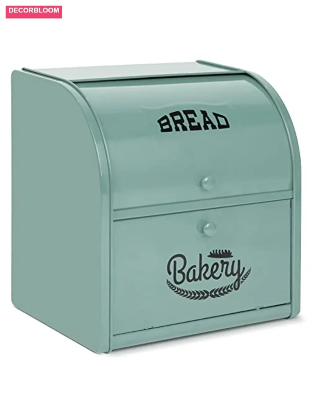 Stainless Steel Bread Box 2 Layer Roll Top Large Capacity Food Storage